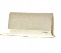 Laura Biaggi - elegancka torebka wizytowa łańcuszek złoty przetarcia JP115