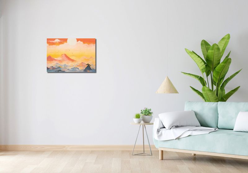 Obraz 60x40cm Świt nad Krainą Ciszych Gór zdjęcie 2