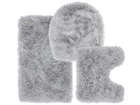 3CZ Dywaniki Łazienkowe Pluszowe Shaggy Megan j. szare