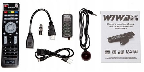 TUNER ODBIORNIK DEKODER DO TELEWIZJI TV NAZIEMNEJ DVB-T/T2 Wiwa DVB-T2 na Arena.pl