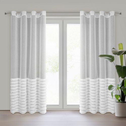 Firana na przelotkach 140X250 gotowa DANA2 biała na Arena.pl