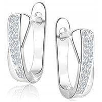 Piękne kolczyki srebrne 925 angielskie kolczyki srebro próba 925 prezent