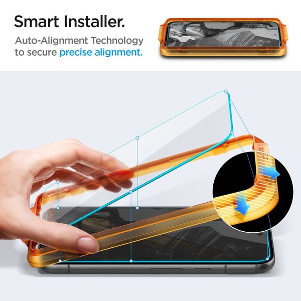 szkło hartowane spigen alm glas.tr 2-pack google pixel 8a clear zdjęcie 8