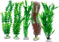 Zestaw 5 sztucznych roślin do akwarium 30 cm