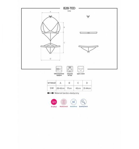 828-TED-1 body czarne S/M na Arena.pl