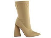 Beżowe botki damskie na słupku nieocieplane 36