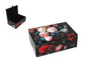 Szkatułka szklana na biżuterię J Davidszoon de Heem Kwiaty barokowe CARMANI