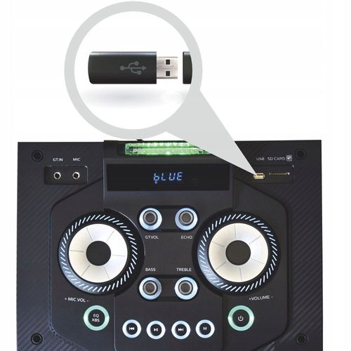 GŁOŚNIK BLUETOOTH WIEŻA STEREO MODUŁOWA MANTA CUBE +PILOT +KABLE + MIKROFON na Arena.pl