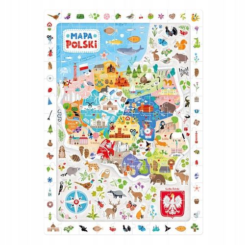 CzuCzu Puzzle Obserwacyjne MAPA POLSKI Układanka Edukacyjna 100 Elementów na Arena.pl