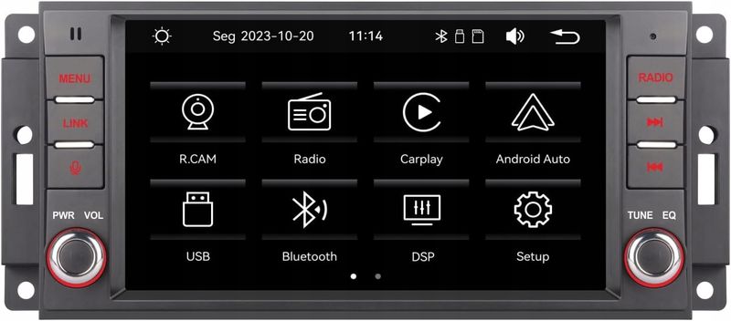 Radio Samochodowe Carplay Android Auto Do Jeep Wrangler Compass Dodge zdjęcie 6