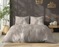 Pościel bawełniana 160x200cm FALE BEŻOWE KSZTAŁTY