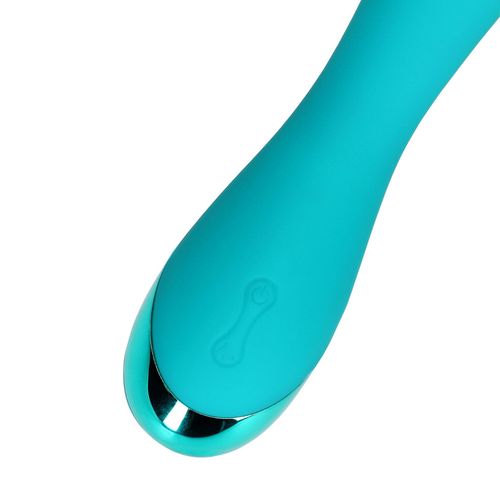 Smooth Silicone G-Spot Vibrator - Teal Blue na Arena.pl