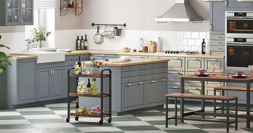 WÓZEK DO SERWOWANIA regał kuchenny NA KÓŁKACH BAREK wyspa 66x26x85 na Arena.pl