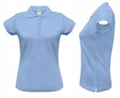 KOSZULKA POLO damska POLÓWKA bawełniana JHK POPL-200 błękitna SK r. L