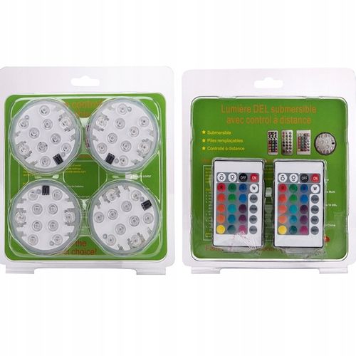 4x OŚWIETLENIE BASENU PODWODNE BASENOWE LAMPKA LED RGB Z PILOT na Arena.pl