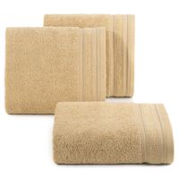 Ręcznik 70X140 cm kremowy bawełna 500 g/m² z dekoracyjną bordiurą