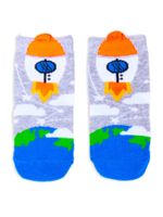 Skarpety z rakietą szare chłopięce 14-16