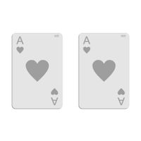 Srebrne Kolczyki Celebrytki Karty do Gry Asy Poker Srebro 925