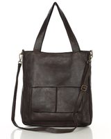 Torebka damska shopper A4 skóra naturalna - MARCO MAZZINI brąz caffe