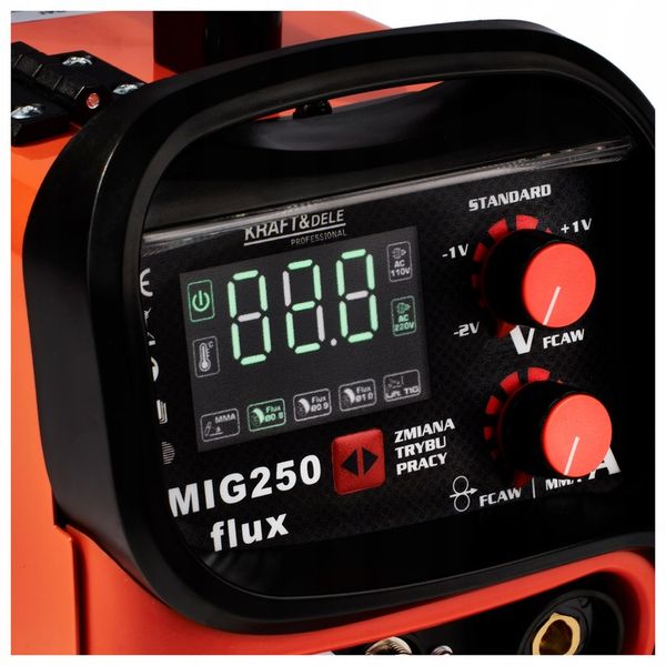 Spawarka INWERTEROWA INWERTOROWA FLUX MIG MMA LIFT TIG 250A PÓŁAUTOMAT 4w1 zdjęcie 14