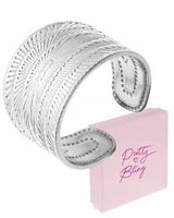 Pierścionek damski ozdobny szeroki regulowany ORNAMENT stal chirurgiczna