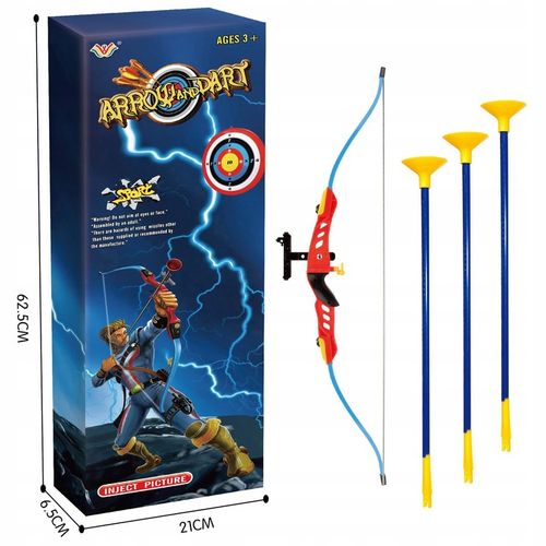 ŁUK DUŻY 3 STRZAŁY + CELOWNIK ZESTAW ŁUCZNIKA DLA DZIECI 90CM na Arena.pl