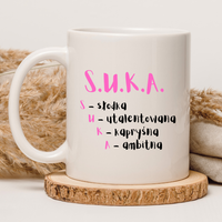 CHAMSKI KUBEK BEZ CENZURY | ŚMIESZNY PREZENT | DO PRACY BIURA DOMU | 330 ml