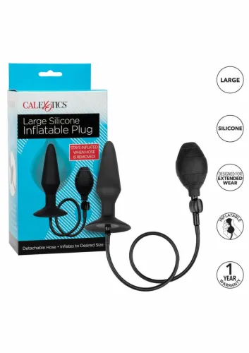 calexotics large silicone inflatable plug - duży model silikonowy z pompką na Arena.pl