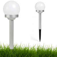 lampa solarna kula 34 cm ogrodowa led czujnik do ogrodu świecąca wbijana