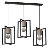 LAMPA wisząca RALPH MLP3712 Milagro metalowa OPRAWA listwa ZWIS prostokątne ramki drewno czarne