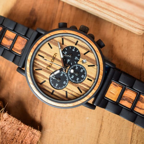 Zegarek drewniany Niwatch - kolekcja ROYAL - ZEBRAWOOD na bransolecie na Arena.pl