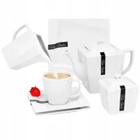 SERWIS HERBACIANO KAWOWY VIVA 23EL DLA 6 OS PORCELANOWY KPL DO KAWY HERBATY