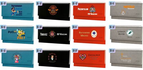 TERMINARZ STRAŻAKA personalizowany 2026 tygodniowy kalendarz biurkowy na Arena.pl