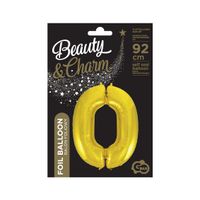 BALON FOLIOWY 92 CM B&C GODAN ZŁOTY CYFRA 0