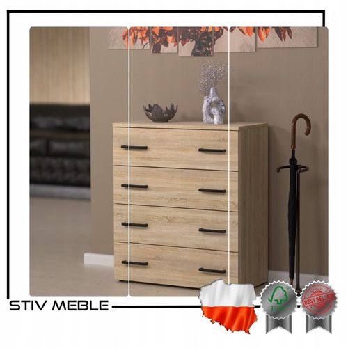 SZAFKA NA BUTY DĄB SONOMA 71x82.9x35 4 PÓŁKI REGAŁ STOJAK BEZ na Arena.pl