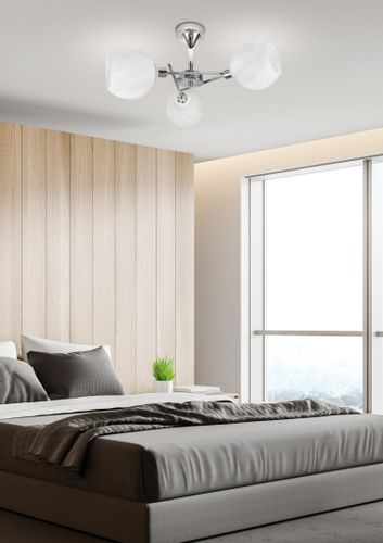 Raul zwis 3x40W E27 chrom klosz biały na Arena.pl