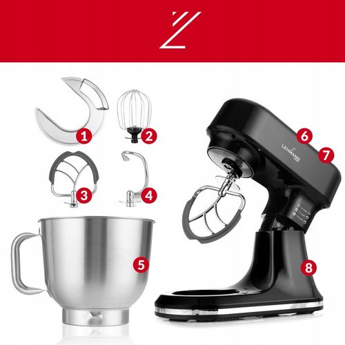 ROBOT PLANETARNY KUCHENNY MIKSER Z WAGĄ PODGRZEWANA MISA DO 45C PANEL LED na Arena.pl