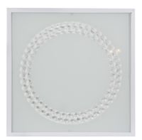 Lux plafon 29x29 16W LED 4000K satyna duży ring