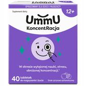 UmmU KoncentRacja 12+ witamina B6 B12 żelazo dla dzieci 40 tabletek