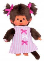MONCHHICHI Dziewczynka 20 cm różowa SUKIENKA PRĄŻEK