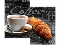 80X70CM CZARNA KAWA DUO OBRAZ