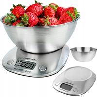 WAGA KUCHENNA ELEKTRONICZNA Z MISKĄ STAL NIERDZEWNA WYŚWIETLACZ LCD DOMOWA