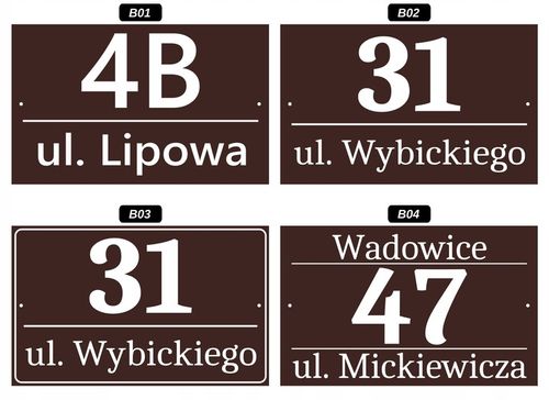 Tabliczka Adresowa BRĄZ MAT Duża - METALOWA - UV na Arena.pl