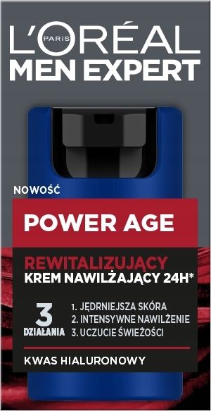 Loreal Men Expert Power Age Krem Do Twarzy Męski Nawilżający 24h 50 ml zdjęcie 2