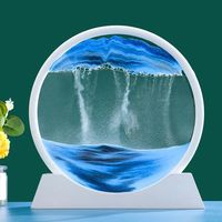 3D Ruchomy Piasek Obraz Okrągłe Szkło Głębokie – 7 inch