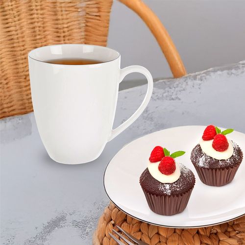 Kubek porcelanowy biały DECORA 390 ml na Arena.pl