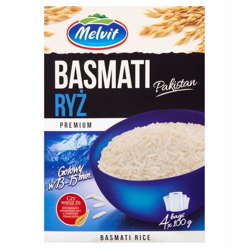 Melvit Premium Ryż Basmati Pakistan 400 g (4 torebki) na Arena.pl