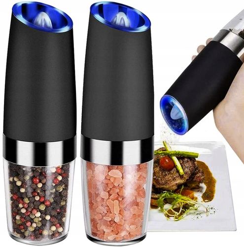 Młynek Elektryczny do Soli i Pieprzu Zestaw 2 Młynków do Mielenia Przypraw na Arena.pl