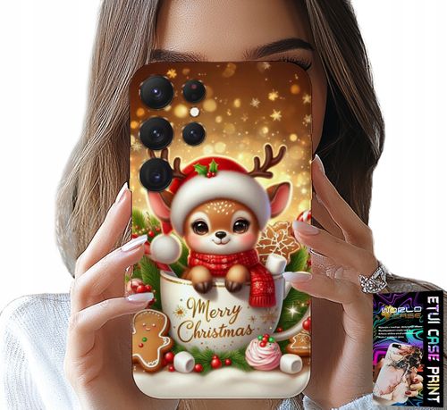 ETUI DO SAMSUNG GALAXY S23 Ultra - RENIFEREK SŁODKI RENIFER ŚWIĄTECZNE WZÓR na Arena.pl