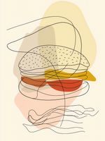 Plakat 60x80cm Cieniutki Burger
